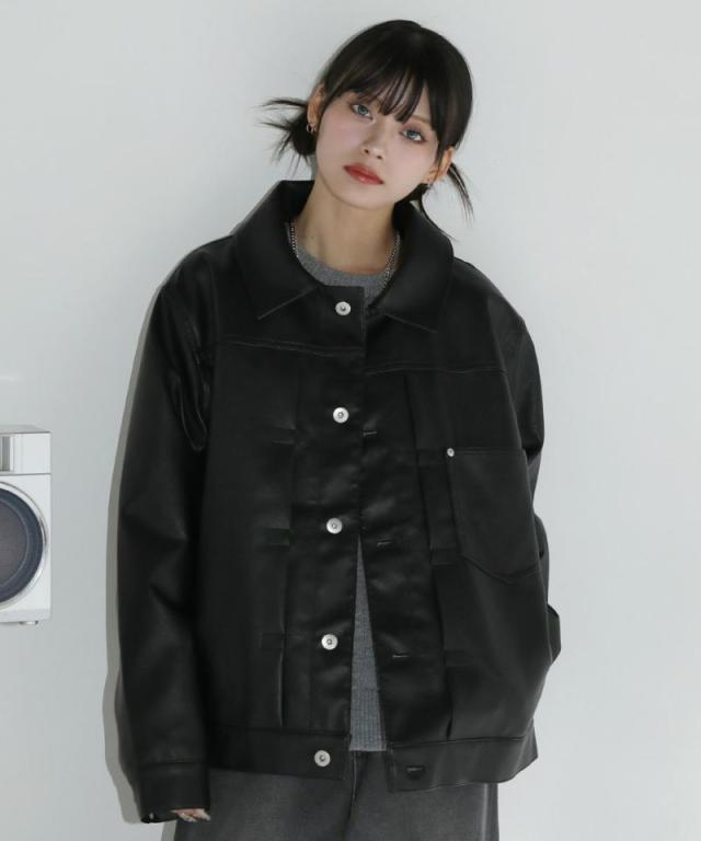 エムエスジー（MSG）/合成皮革 ショートジャケット