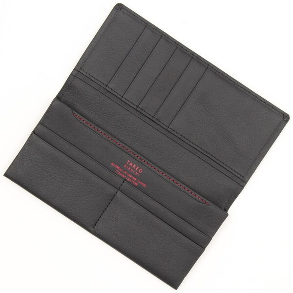 タケオキクチ/モルビド 長財布 二つ折り 小銭入れなし イタリアレザー