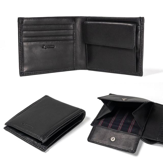 アクアスキュータム（AQUASCUTUM）/【アクアスキュータム】ラムタッチレザー 二つ折り紙入れ