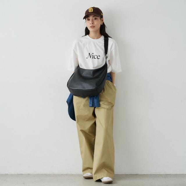 ラシット（russet）/ソフトレザーラウンドビッグショルダーバッグ(CE