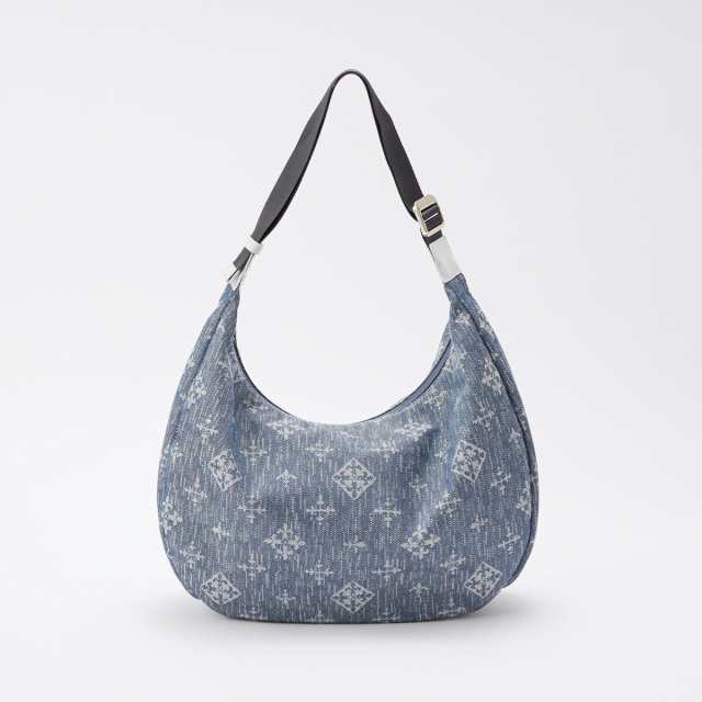 ラシット（russet）/《Denim jacquard》ラウンドビッグショルダーバッグ(CE−1495)