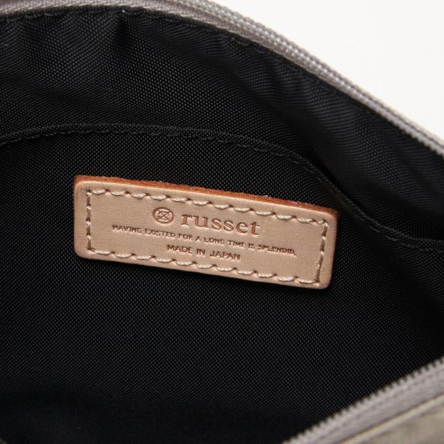 ラシット（russet）/カラビナ付きスクエアフラットポーチ(Z−207)の