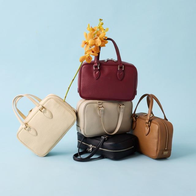 ラシット（russet）/シュリンクレザー2WAYミニボストンバッグ(CE−1581)