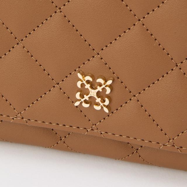 ラシット（russet）/キルティングレザー二つ折りウォレット(SO−428)