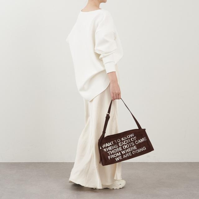 ラシット（russet）/ステンシルデザインスエード横長ショルダーバッグ