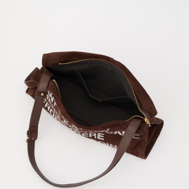 ラシット（russet）/ステンシルデザインスエード横長ショルダーバッグ