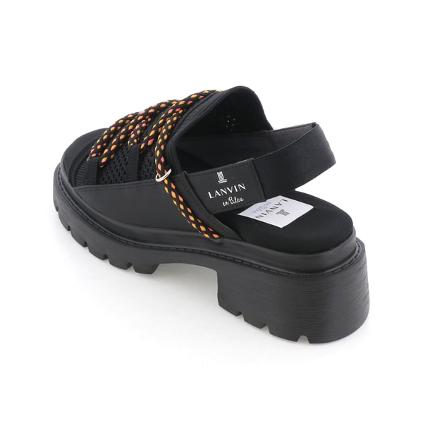 ☆美品☆【ランバンオンブルー】 トラックソールバックストラップサンダル (L) トラックソールブレイドストラップサンダル|LANVIN en Bleu