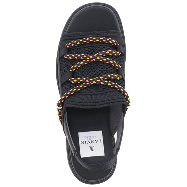 ☆美品☆【ランバンオンブルー】 トラックソールバックストラップサンダル (L) トラックソールブレイドストラップサンダル|LANVIN en Bleu