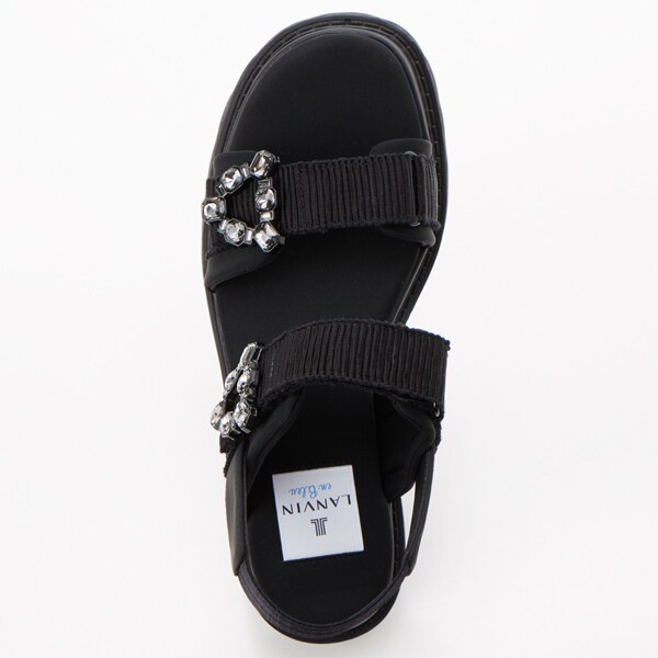 ランバン オン 青味（LANVIN en Bleu）/トラックソールビジューモチーフサンダル
