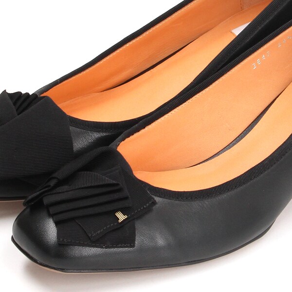 ランバン オン ブルー（LANVIN en Bleu）/スクエアトゥたたみリボン