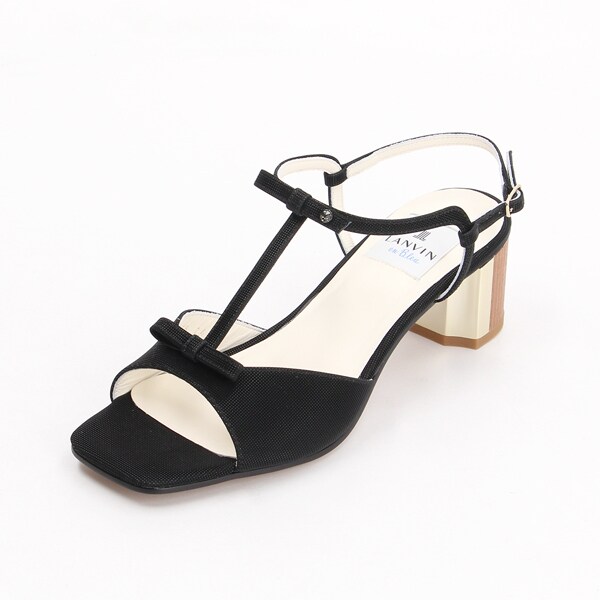ランバン オン ブルー（LANVIN en Bleu）/リボンモチーフＴストラップサンダル_4