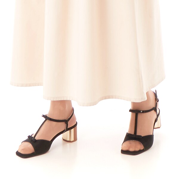 ランバン オン ブルー（LANVIN en Bleu）/リボンモチーフＴストラップサンダル_13