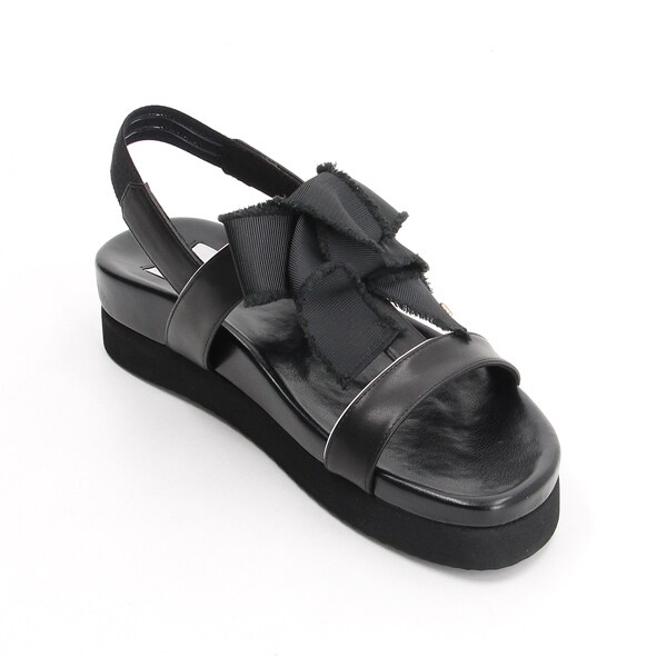 ランバン オン ブルー（LANVIN en Bleu）/リボンモチーフフットベッドサンダル_11