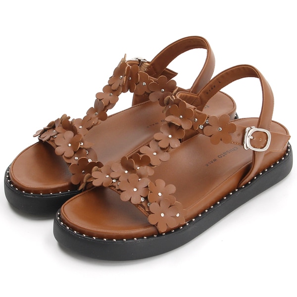 ツモリチサト ウォーク（tsumori chisato WALK）/小花モチーフTストラップフットベッドサンダル
