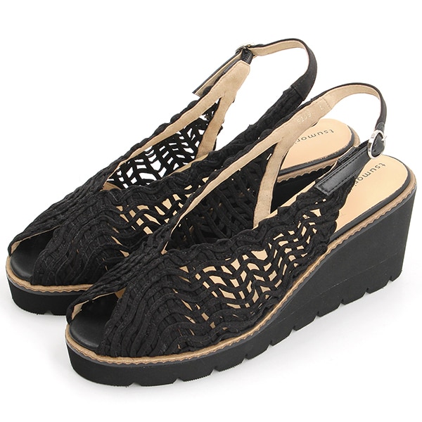 ツモリチサト ウォーク（tsumori chisato WALK）/厚底バックストラップメッシュサンダル