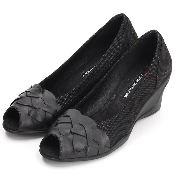 コンポジション9（composition9）/【大きいサイズ】ブレイドモチーフオープントゥパンプス