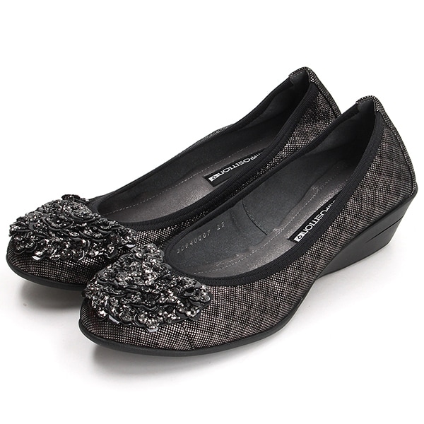 コンポジション9（composition9）/【大きいサイズ】小花モチーフスタイリッシュコンフォートパンプス