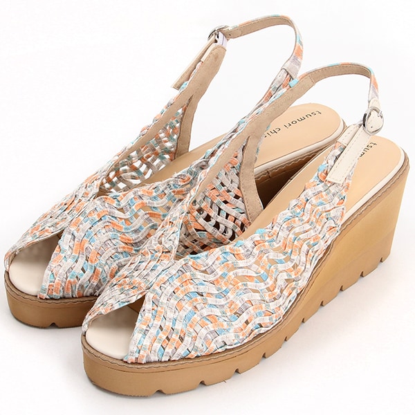 ツモリチサト ウォーク（tsumori chisato WALK）/【大きいサイズ】厚底バックストラップメッシュサンダル_2