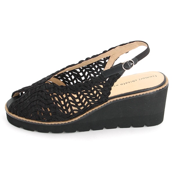 ツモリチサト ウォーク（tsumori chisato WALK）/【大きいサイズ】厚底バックストラップメッシュサンダル_7