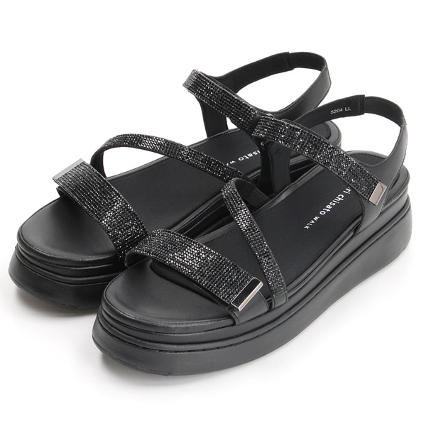 ツモリチサト ウォーク（tsumori chisato WALK）/【大きいサイズ】厚底ラインストーンサンダル