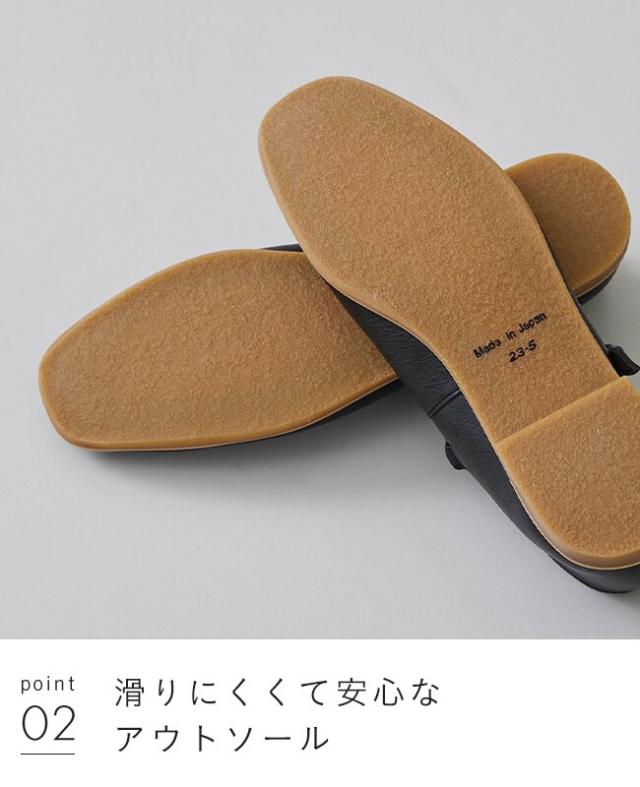ウェレッグセレクト（welleg select）/日本製 本革 スクエアトゥ ストラップパンプス_18