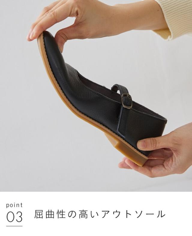 ウェレッグセレクト（welleg select）/日本製 本革 スクエアトゥ ストラップパンプス_19