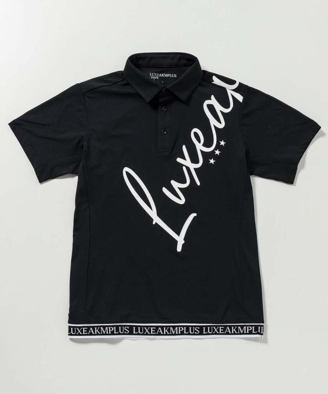 リュクスエイケイエムプラス（LUXEAKMPLUS）/LUXEAKMPLUS ゴルフ カーシブロゴ半袖ポロシャツ【Safari掲載】