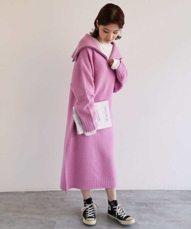 NEW】アンドミー/セーラーカラー 長袖 ハーフジップ ニット ワンピースの通販はau PAY マーケット - Brand Square by  OIOI （ブランドスクエアbyマルイ）