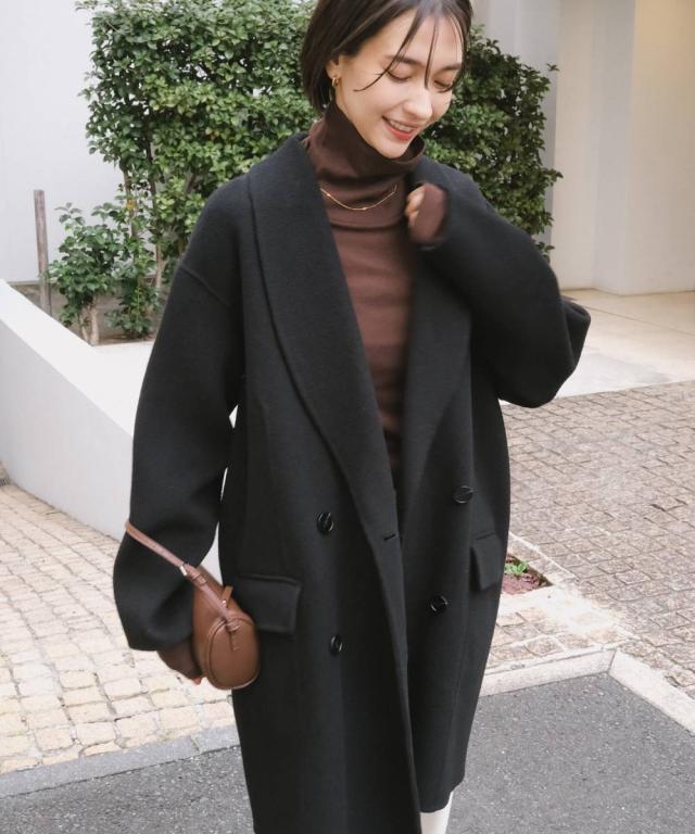 e.n evernavy ベージュ ダブルブレストコート e.n evernavy ベージュ ダブルブレストコート evernavy コート