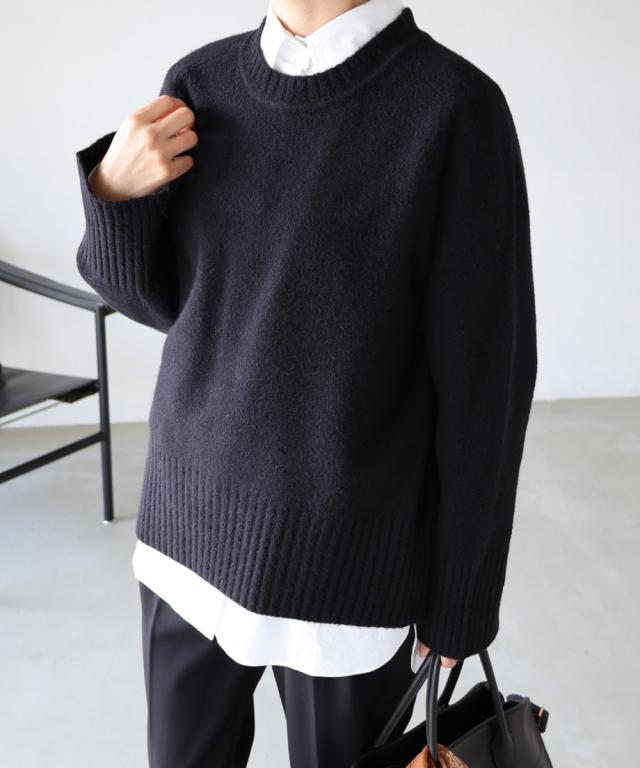 アンドミー（andme）/ヘアリー ニット トップス evernavy エバーネイビーの通販は 6,090円