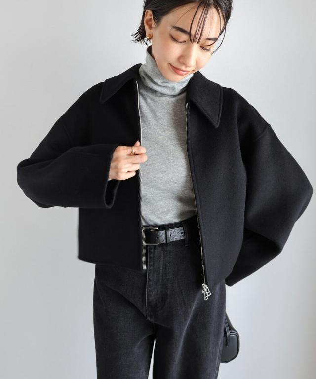 エバーネイビー（evernavy）/リバー ジップ ショート コート evernavy