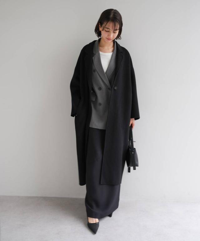 エバーネイビー（evernavy）/リバー ロング コクーン コート evernavy