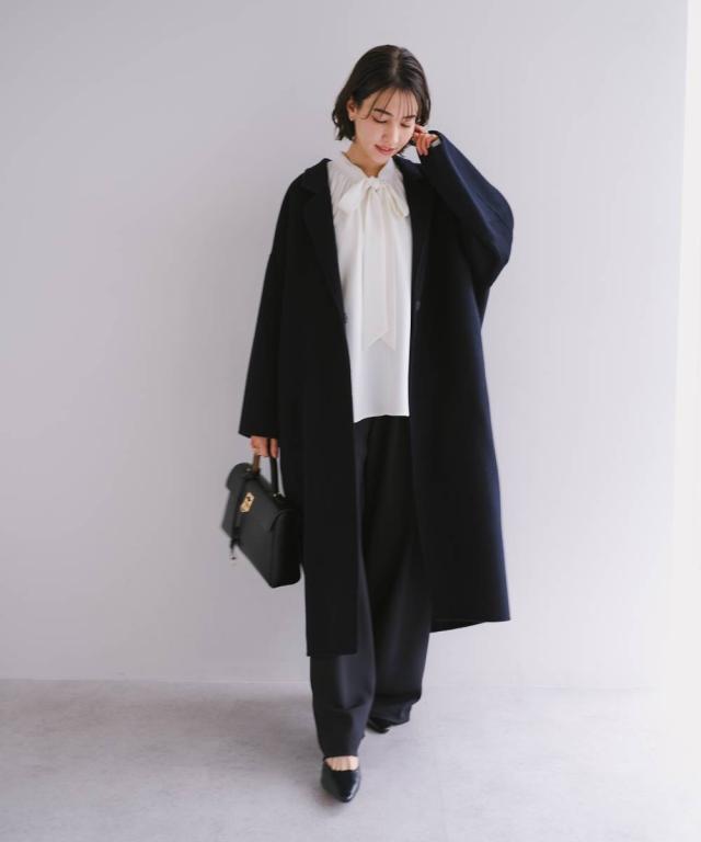 エバーネイビー（evernavy）/リバー ロング コクーン コート evernavy