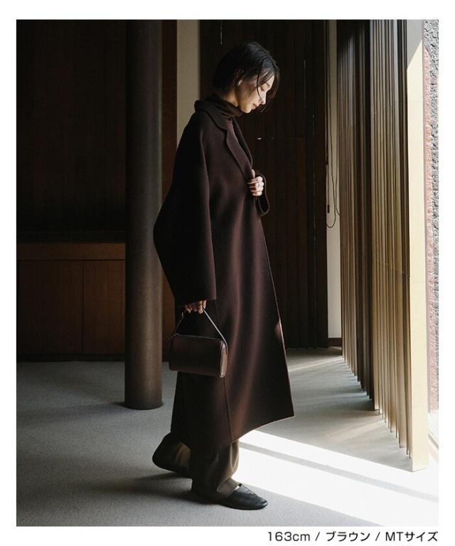 evernavy エバーネービー Mロングコートブラック evernavy エバー