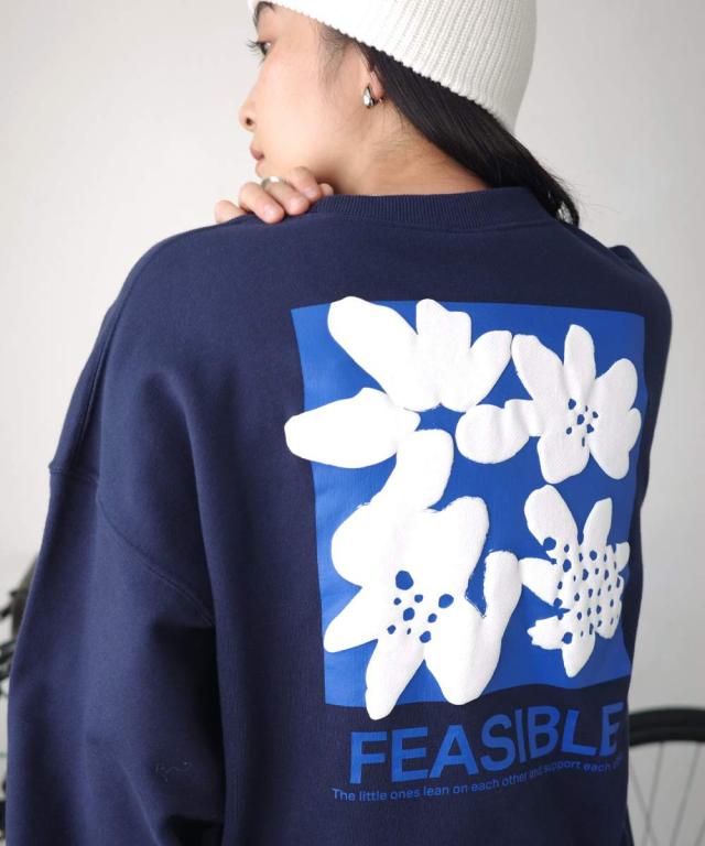 アンメ（ANME）/前後ロゴ入り フラワー プリント 裏毛 スウェット トップス ANME アンメ