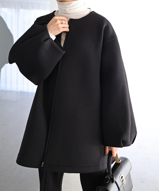 【NEW】アンドミー（andme）/ダンボール ミドル コート evernavy エバーネイビーの通販は