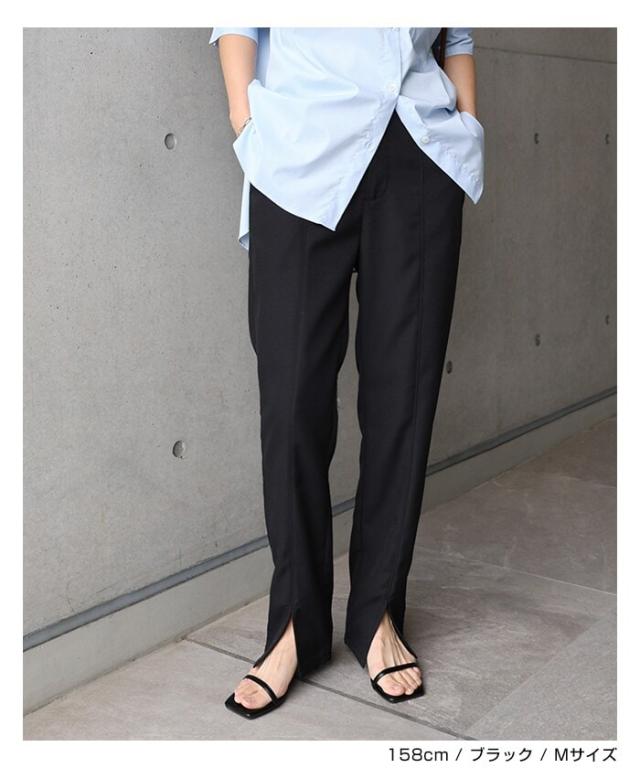 エバーネイビー（evernavy）/スリット ストレート パンツ evernavy エバーネイビー_11