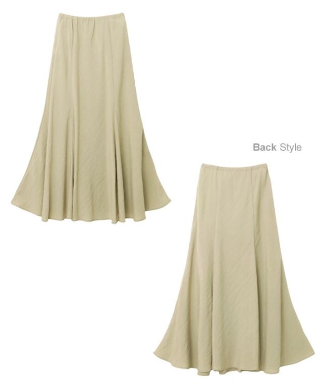 エバーネイビー（evernavy）/リネンブレンド バイアス フレア スカート