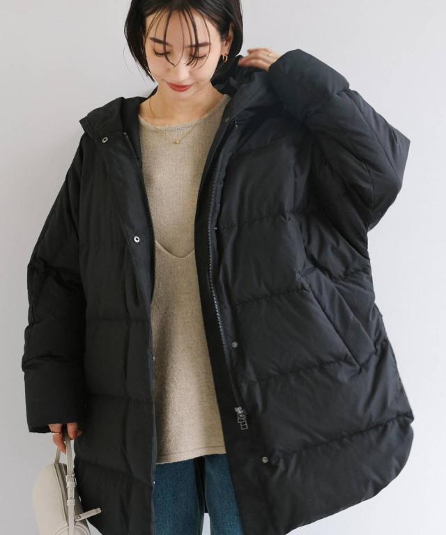 エバーネイビー（evernavy）/ドルマン サイドジップ ダウンジャケット evernavy エバーネイビー