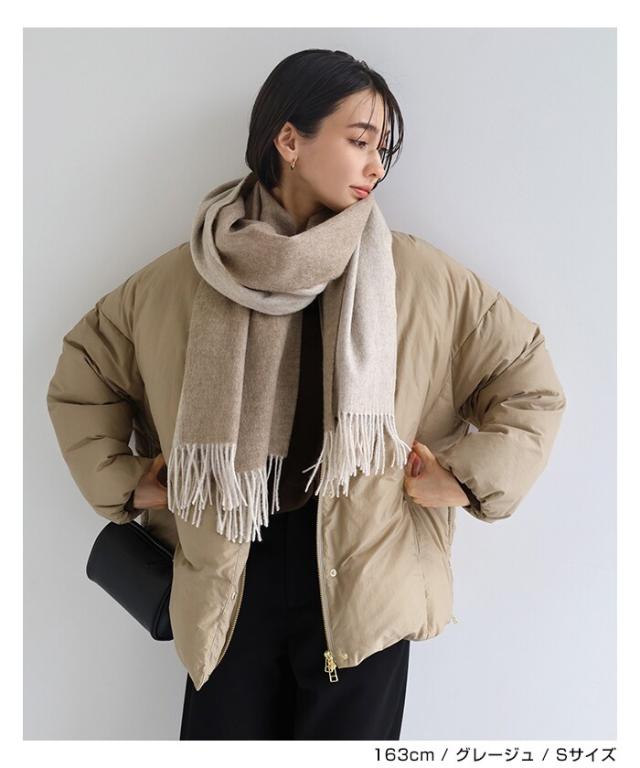 エバーネイビー（evernavy）/ノーカラー サイドジップ ダウン