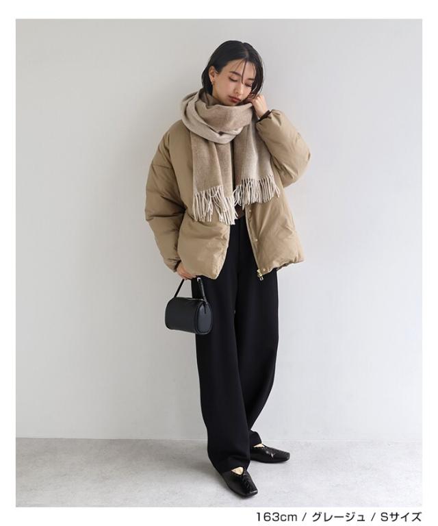 エバーネイビー（evernavy）/ノーカラー サイドジップ ダウン