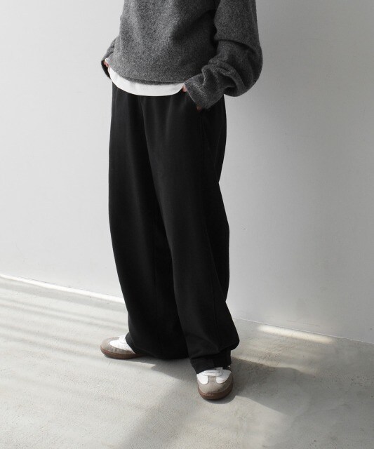 アンメ（ANME）/スウェット 後ろポケット ロゴ 刺繍 カーブパンツ ANME アンメ