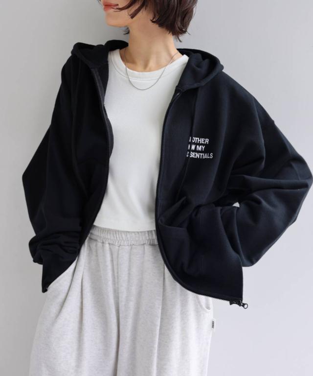 アンメ（ANME）/ロゴ刺繍 ANME ダブルジップス ウェット パーカー ANME アンメ