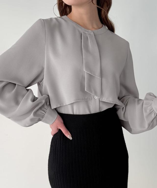 ジュノア（JUNOAH）/ヨークデザインボウタイブラウスの通販は 5,838円