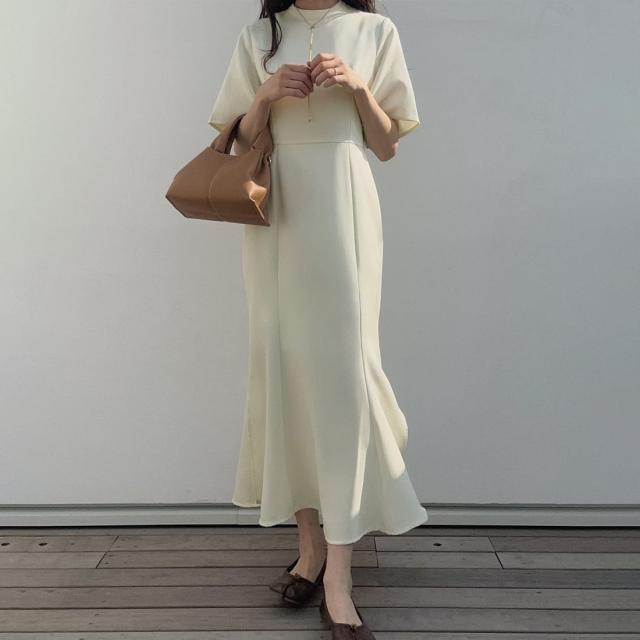 ラウアー（LAUIR）/スタンドカラーマーメイドワンピースの通販は 6,362円