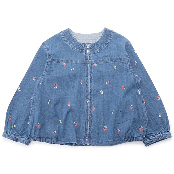 ハッカキッズ&ベビー（hakka kids & baby）/チェリー/リボン刺繍ストレッチデニムジャケットの通販は