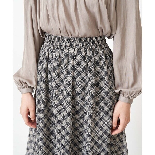 MK ミッシェルクラン/【小さいサイズ】バイアスチェック柄スカート/洗える MK ミッシェルクラン/【小さいサイズ】バイアスチェック柄スカート