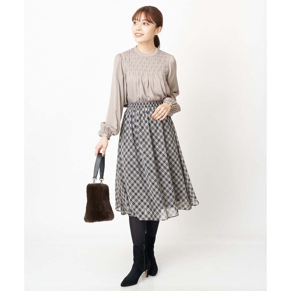 MK ミッシェルクラン/【小さいサイズ】バイアスチェック柄スカート