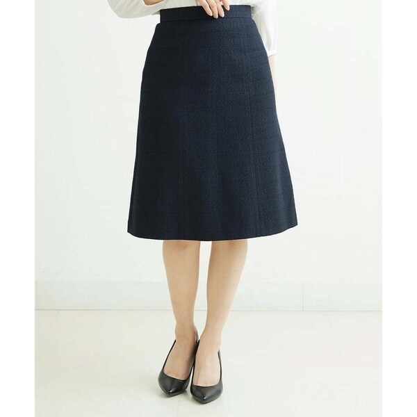 ミッシェルクラン/[小さいサイズ]ラメツイードセミフレアスカート（セットアップ対応）