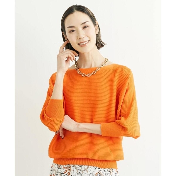 ミッシェルクラン（MICHEL KLEIN）/[小さいサイズ]ホールガーメント(R)ドルマンスリーブニット（7分袖/定番人気/新色追加）_1
